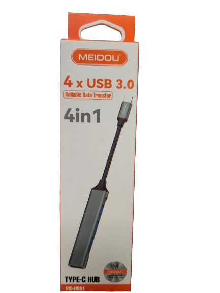 Hub USB-C  Vers 4 Ports USB 3.0