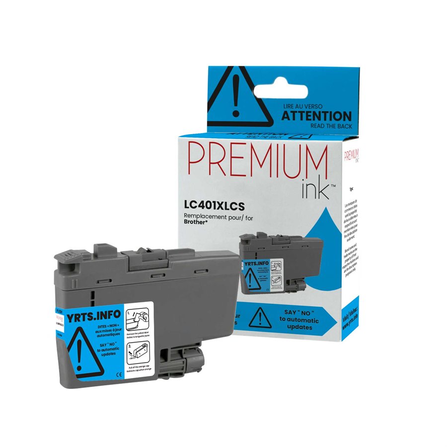 Brother LC401XLCS Cartouche d'encre Cyan Compatible