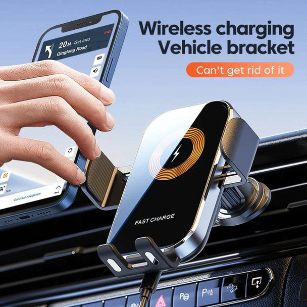 X12 Wireless Car Charger 15W Auto-Clamping Car Phone Holder Mount Wireless Charging
