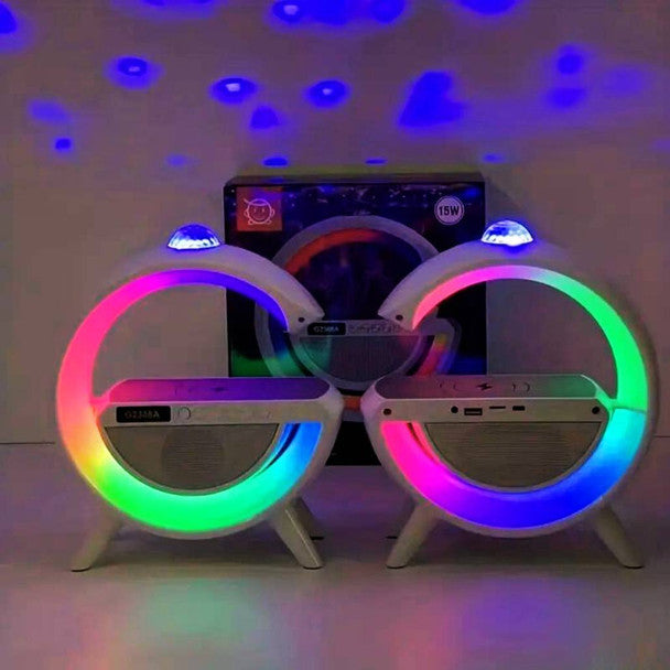 G2388 Multifunction Bluetooth Speaker with RGB Light and 15W Fast Wireless Charging