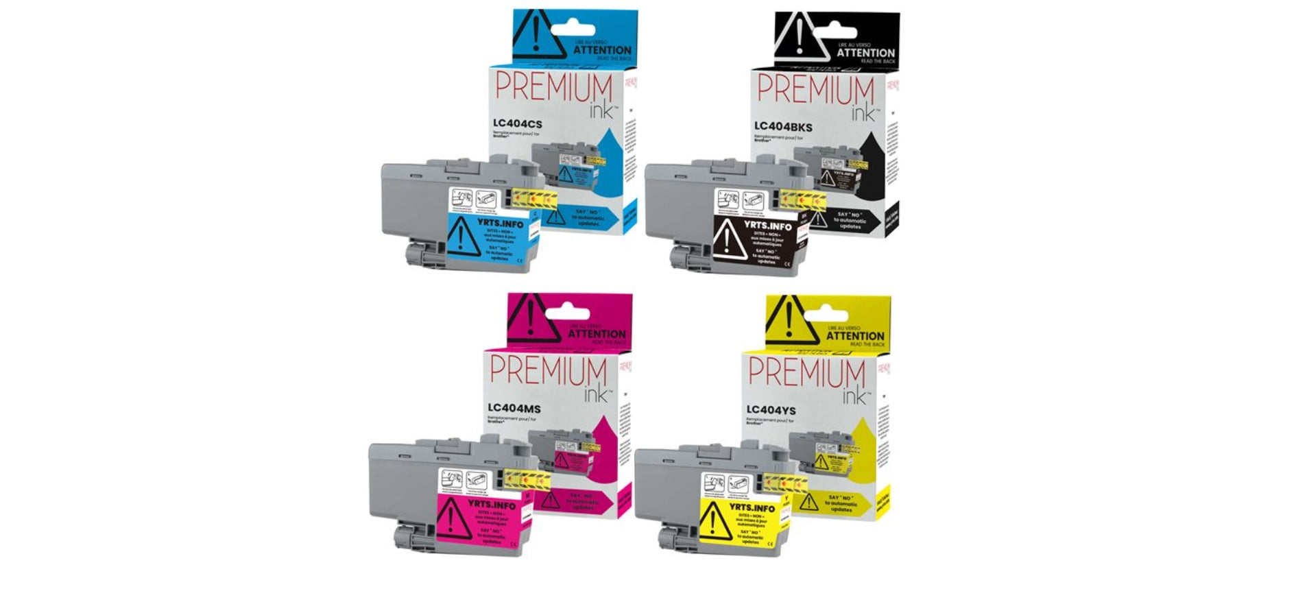 Brother LC404 Combo of 4 Compatible Ink Cartridge BK/C/M/Y