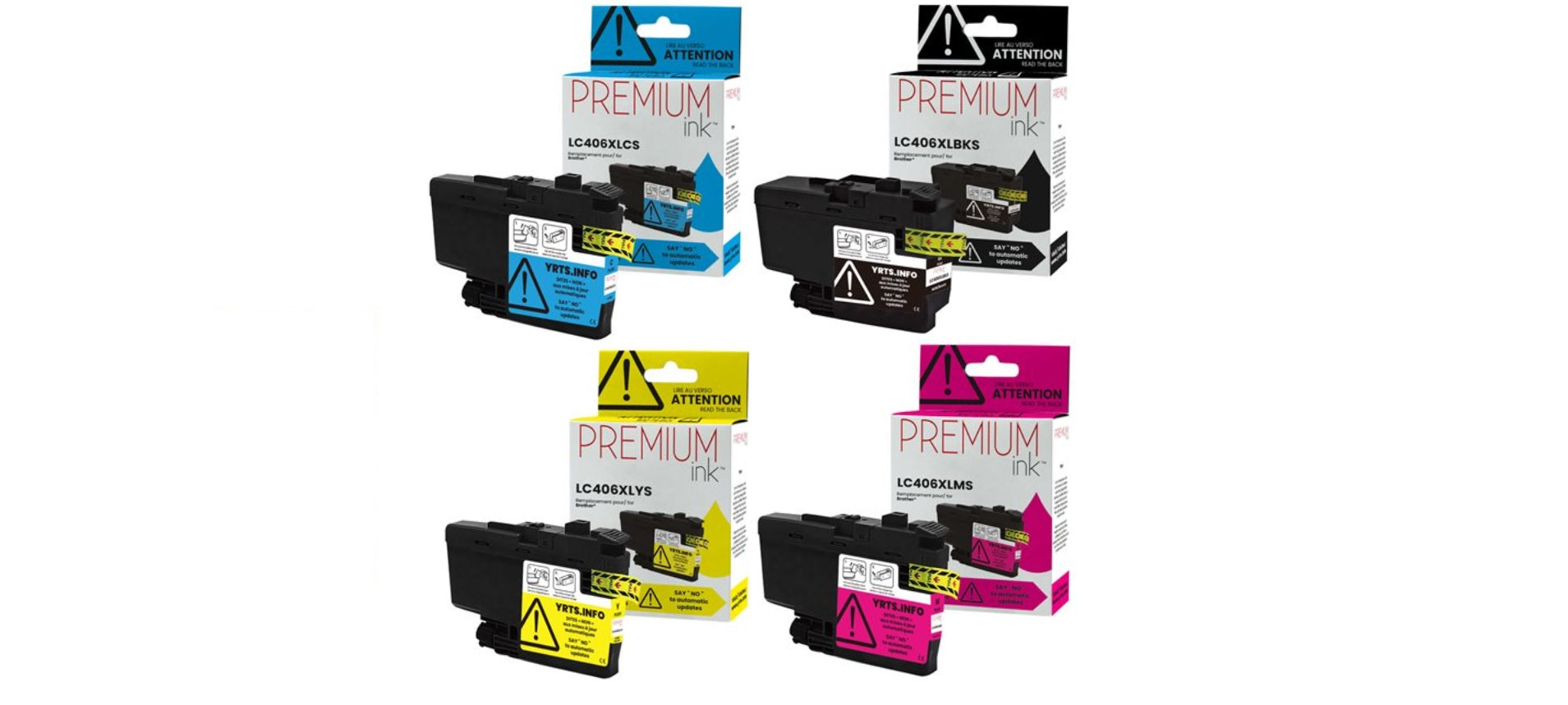 Brother LC406XLS  Combo Of 4 Compatible Ink Cartridge BK/C/M/Y