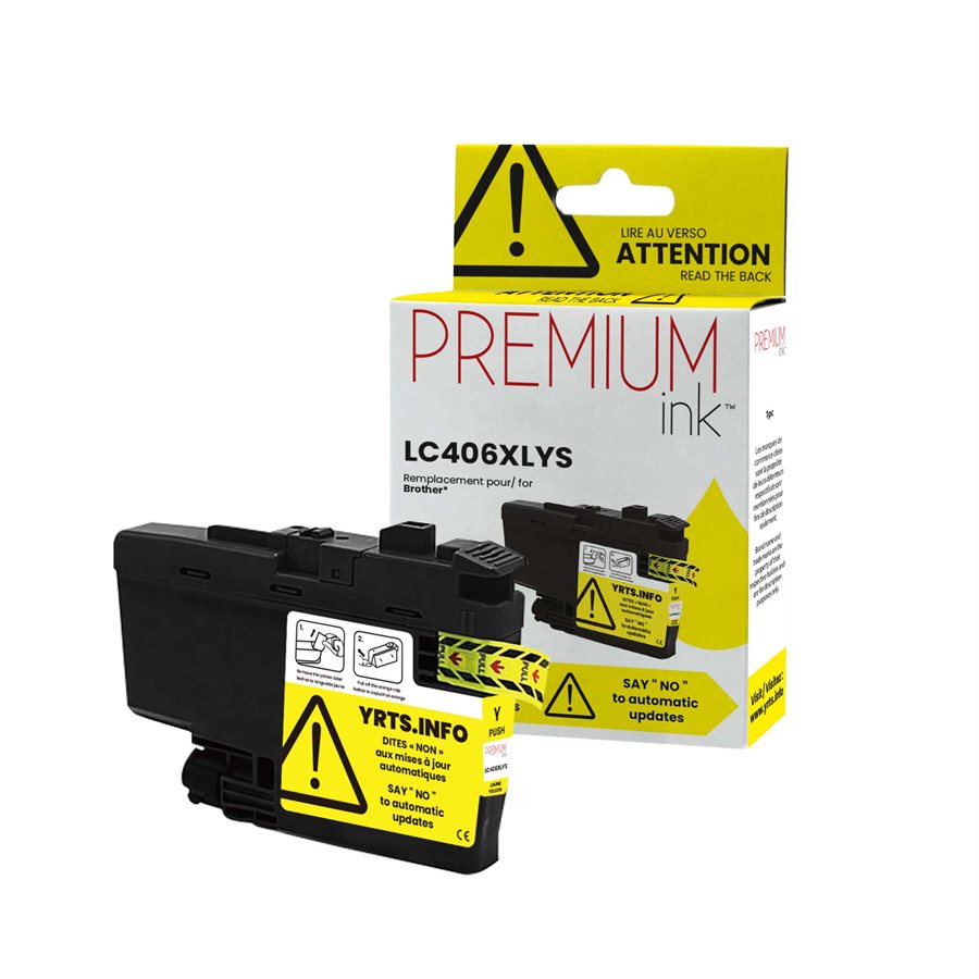 Brother LC406XLYS Yellow Compatible Ink Cartridge