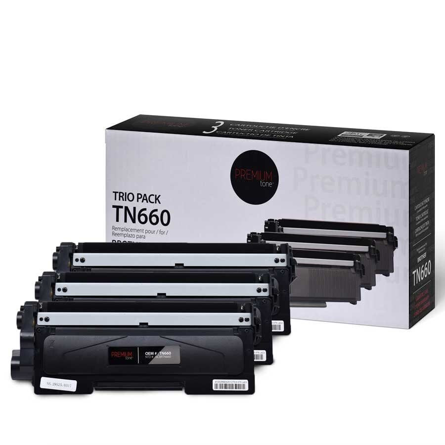 Brother TN660 Black Compatible Toner Cartridge  (Pack-3)