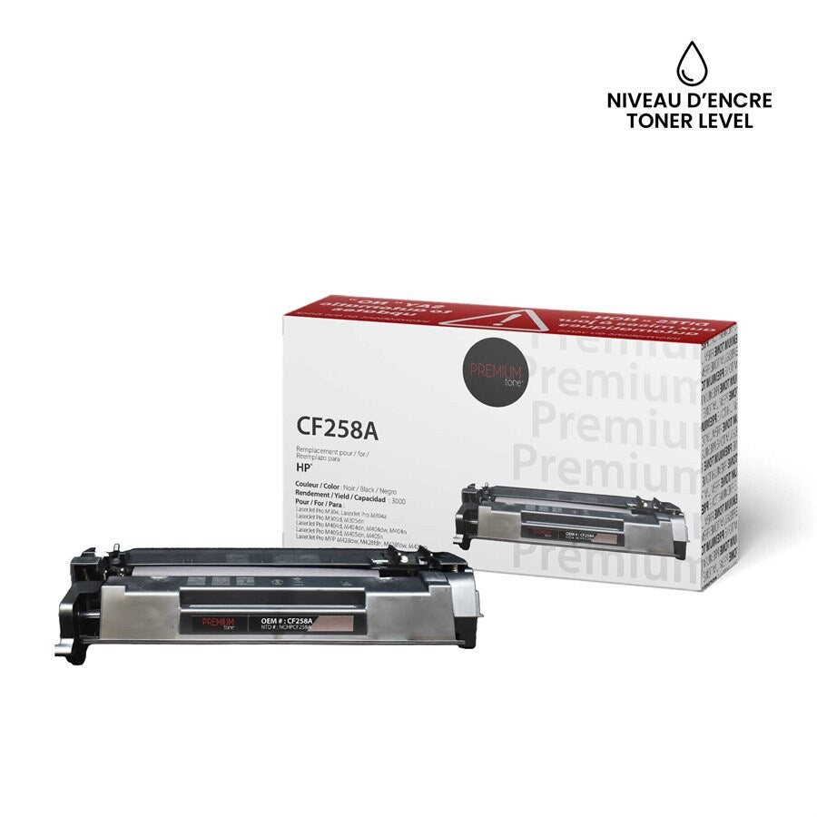 HP 58A®CF258A Cartouche Toner Noire Compatible (Avec Niveau d'encre )