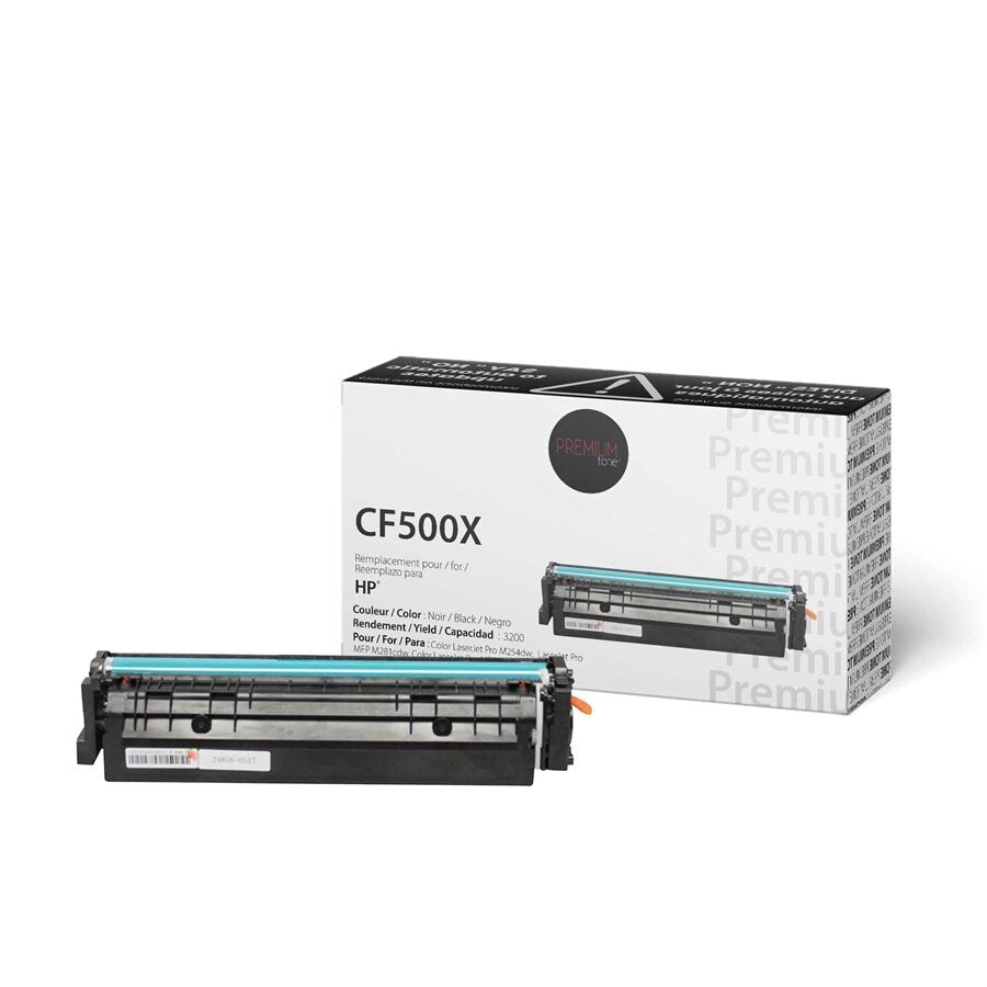 HP 202X® CF500X Black Compatible Toner Cartridge 