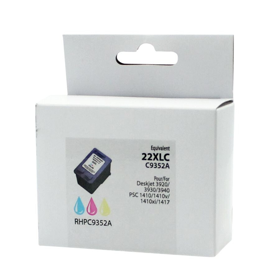 HP 22®C9352AN TriColor Remanufactured Ink Cartridge