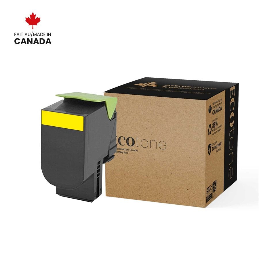 Lexmark 70C1HY0 Cartouche Toner Jaune Réusinée