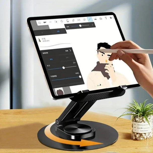 S706-Versatile 360° Rotation Desktop Phone Holder: Adaptable and Adjustable Phone and Tablet Stand
