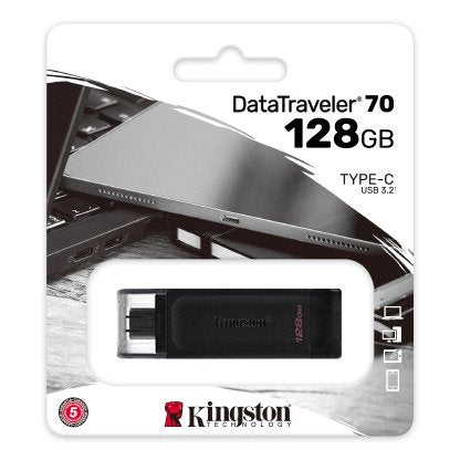 Clé USB 128 GB, Type-C 3.2 kingston DataTraveler 70 Vitesse 70 MB/s