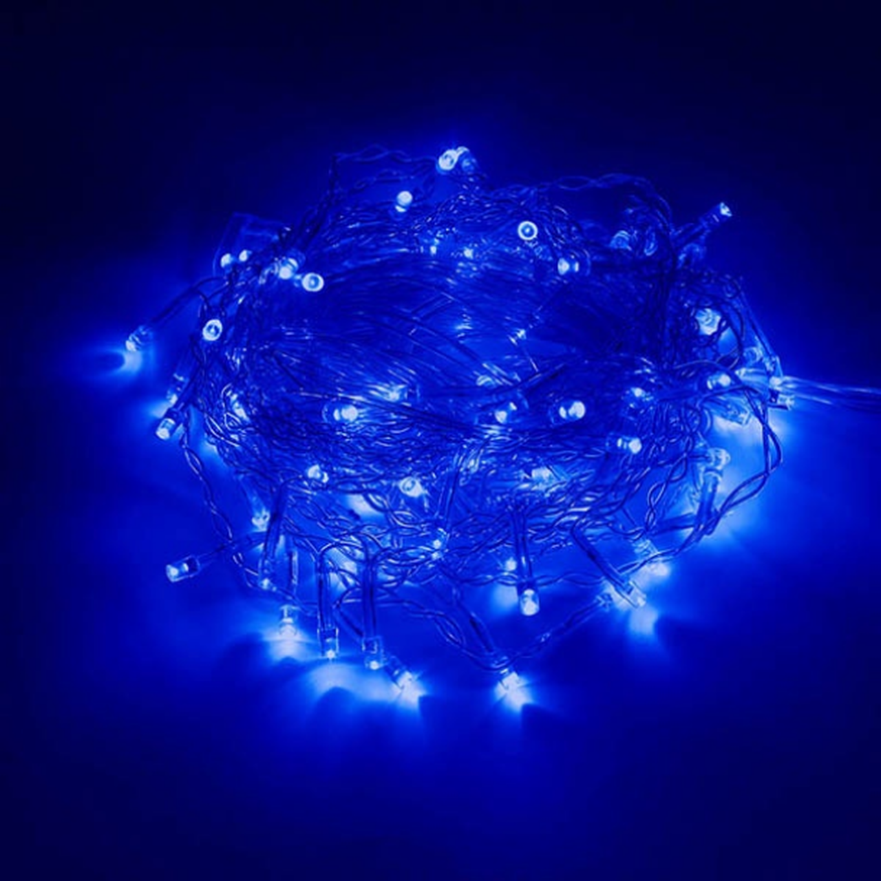 2x3 Mètres Rideaux lumineux à Lumière LED, Couleur Bleu avec effet cascade/neige Imperméable