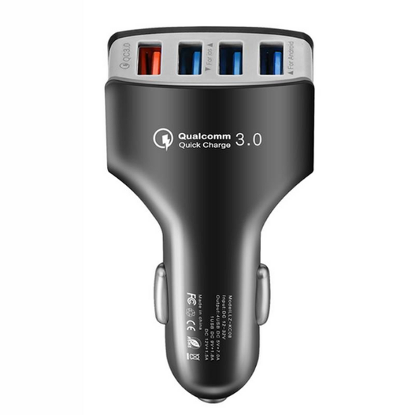 4 USB Port Quick CAR Charger 7A with Adaptive Fast Charging Feature QC3.0