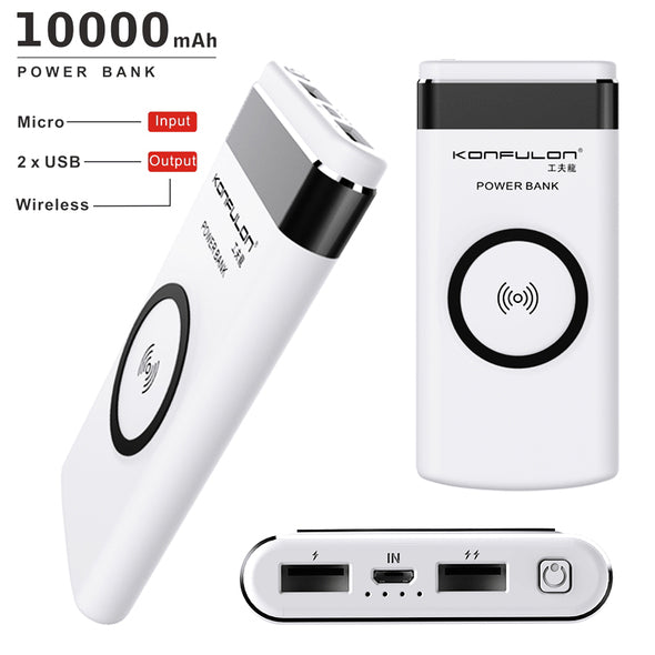 Chargeur Portable Power Banc sans fils 1000 mAh- 2 Sortie USB