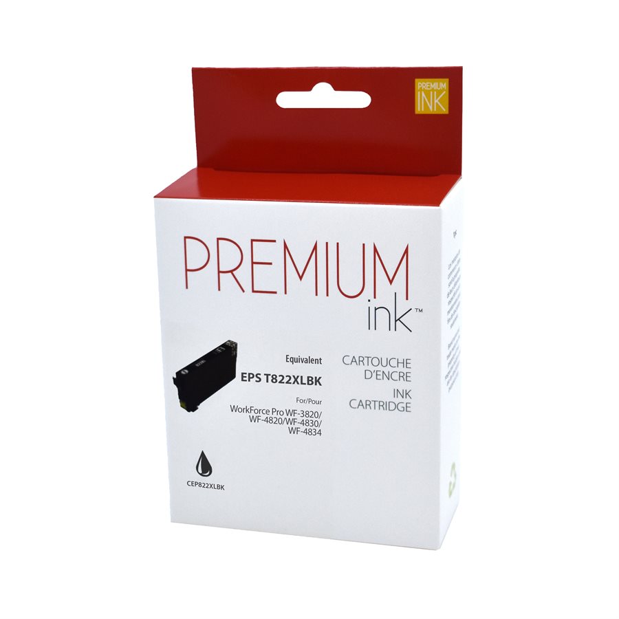 Epson T822XL®T822XL120 Black Compatible Ink Cartridge
