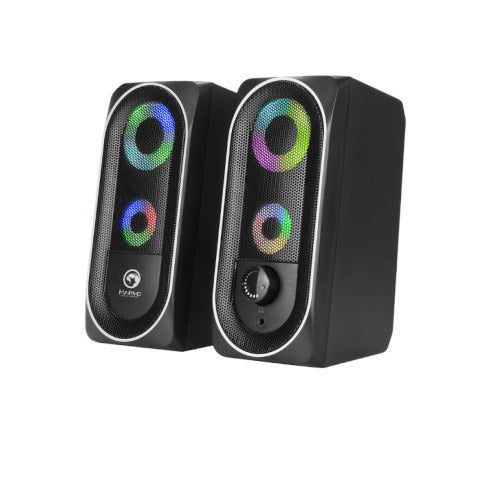 Haut-parleur  2 en 1 Bluetooth et filaire Pour Ordinateur avec lumière RGB alimenté par USB 2.0 et prise jack 3,5 mm - Scorpion Marvo Sg-266bt