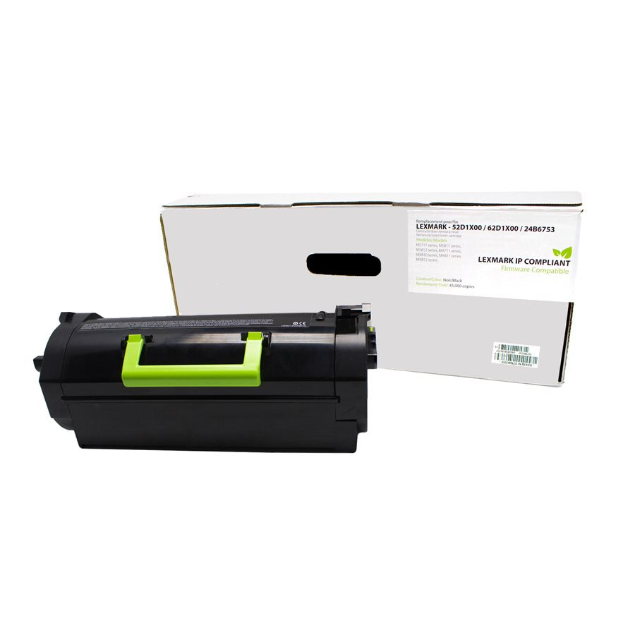 Lexmark 52D1X00, 62D1X00  Black Compliant Toner Cartridge Universal 