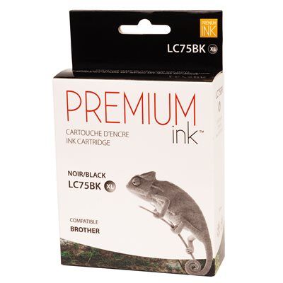 Brother LC75BK (XL) Black Compatible Ink Cartridge