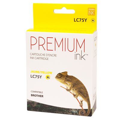 Brother LC75Y (XL) Yellow Compatible Ink Cartridge