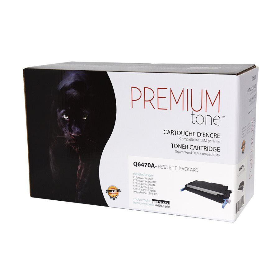 HP 501A® Q6470A Black Compatible Toner Cartridge 