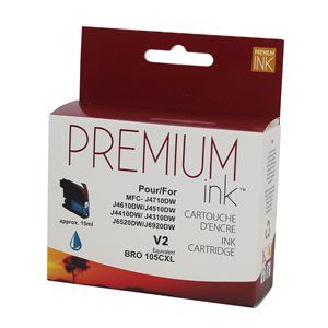 Brother LC105 Cartouche d'encre Cyan Compatible