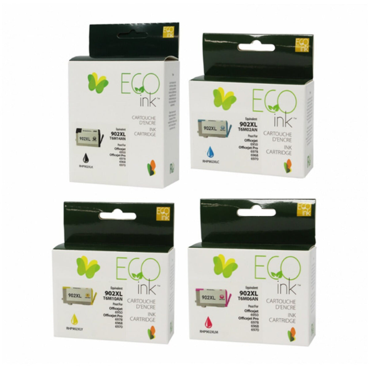HP 902XL  Combo of 4 Remanufactured Ink Cartridge BK/C/M/Y 